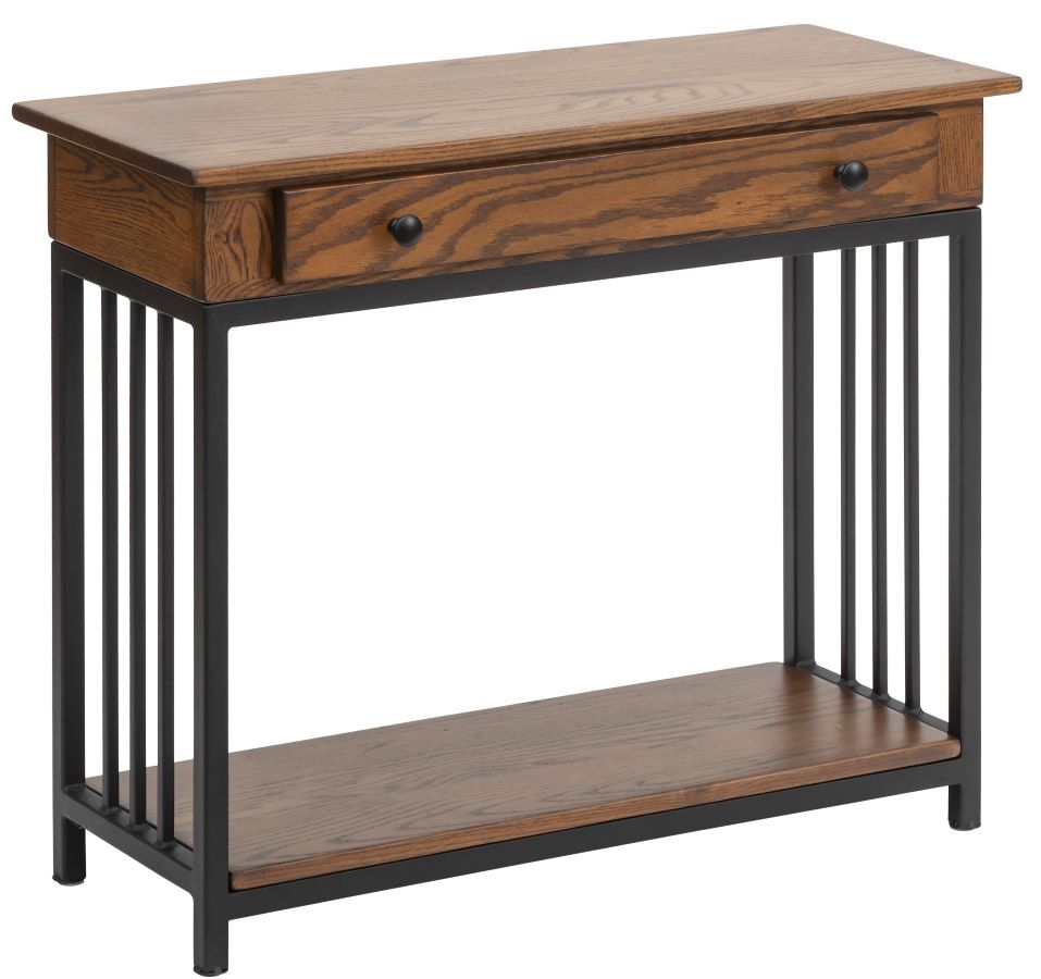 Mission Wrought Iron Hall Table w/Drawer (Wrought Iron #MH312)