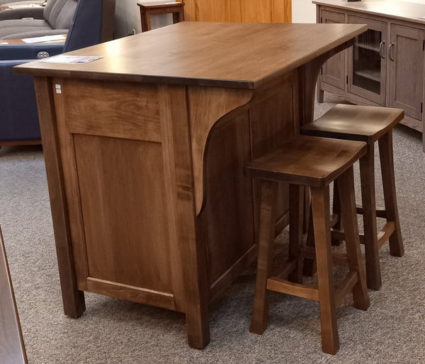 CLEARANCE: Kitchen Island with 2 Stools (Charmworks) - Our Country Hearts