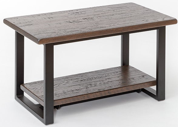 Hand-Planed Wood & Iron Coffee Table (Wrought Iron #MH600)