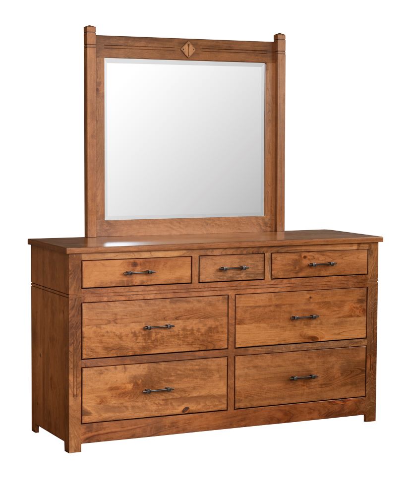 Signature Large Triple Dresser and Mirror (V16 #1201 & #1208)