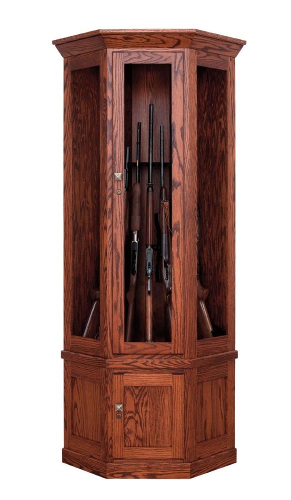 Small Corner Gun Cabinet (Woodland #207-M)