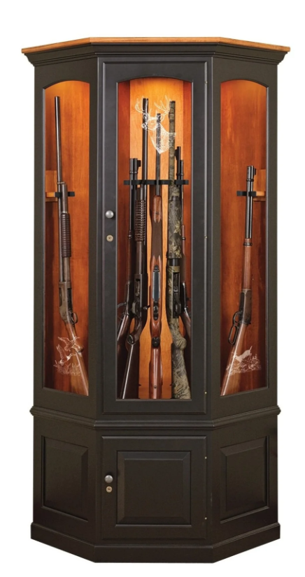 Large Corner Gun Cabinet (Woodland #214-H)