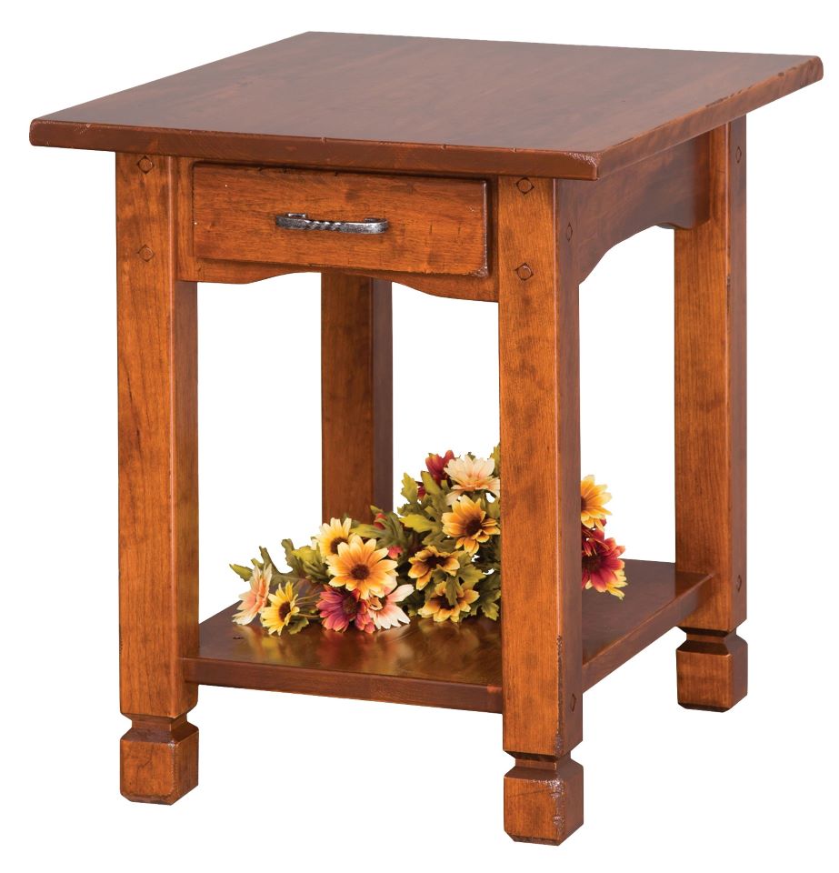 Rustic Country End Table (Elmwood #676)