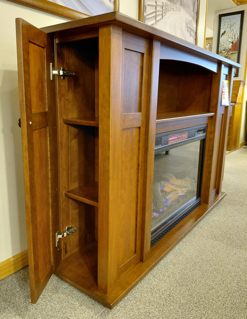 CLEARANCE: Electric Fireplace w/Mantel (Elmwood)