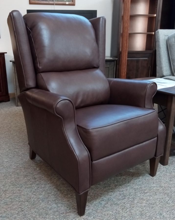 SOLD: Harrisburg Manual Leather Recliner (Fairfield Chair)