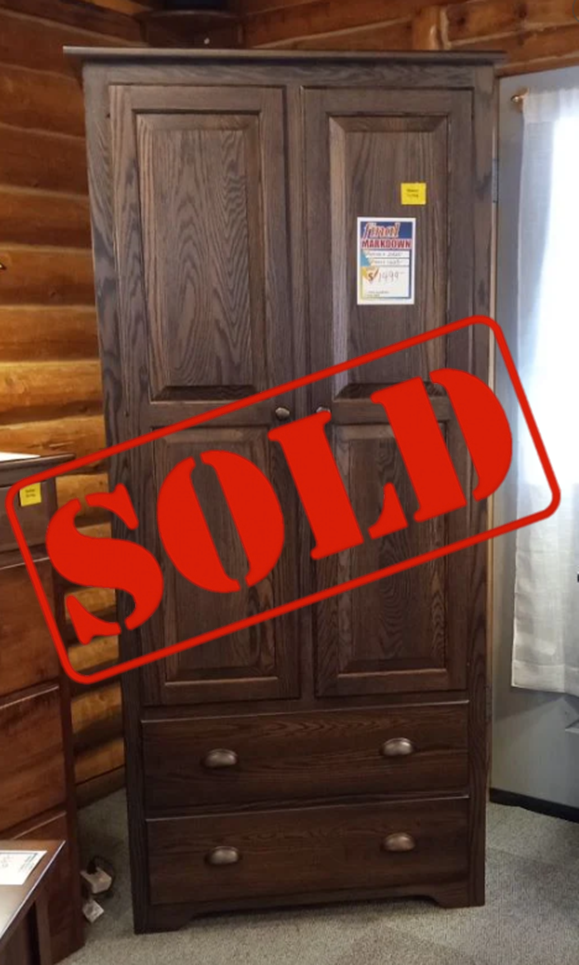 SOLD: Shaker Oak Wardrobe (OCH Collection)