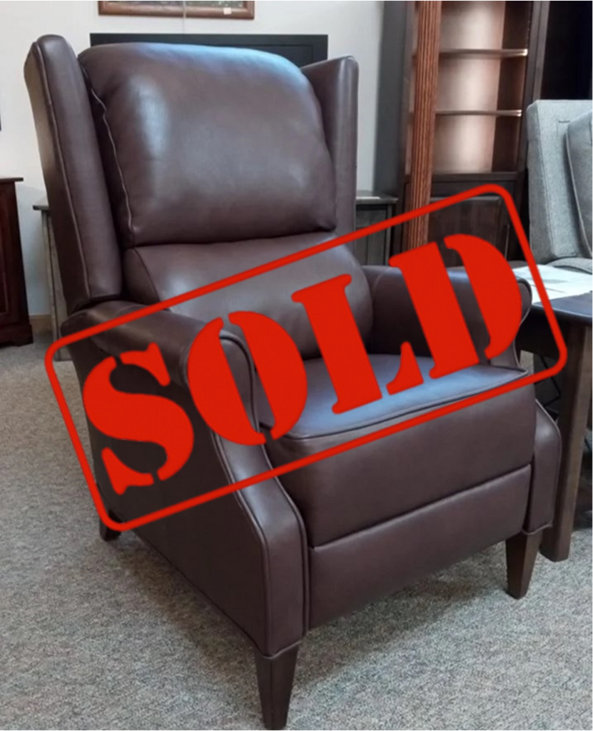 SOLD: Harrisburg Manual Leather Recliner (Fairfield Chair)