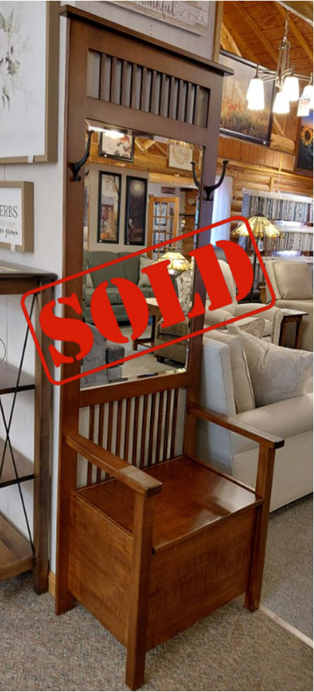 SOLD: Mission Storage Hall Tree (Elmwood)