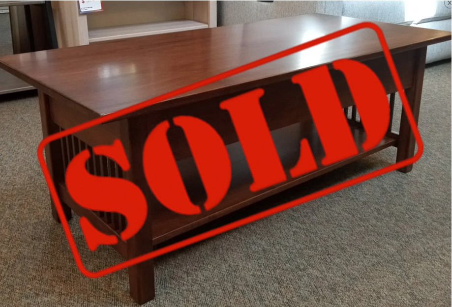 SOLD: Lift Top Coffee Table (Elmwood)