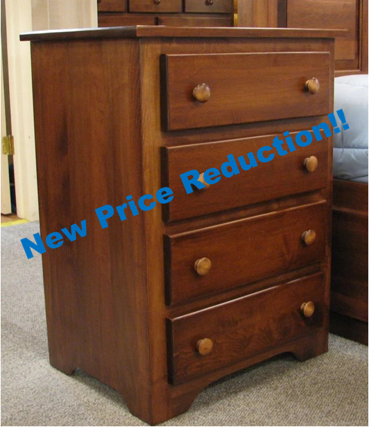 CLEARANCE: Shaker 4-Drawer Nightstand (OCH Collection)