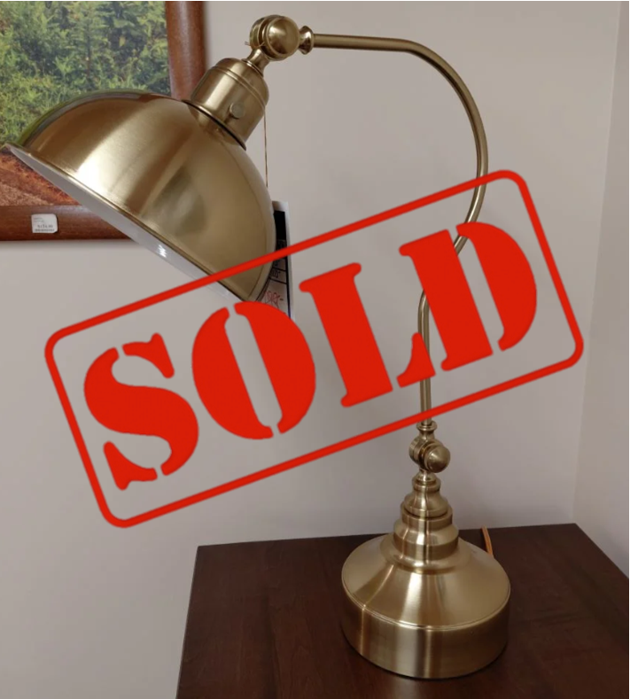 SOLD: Gold Desk Lamp (CAL)