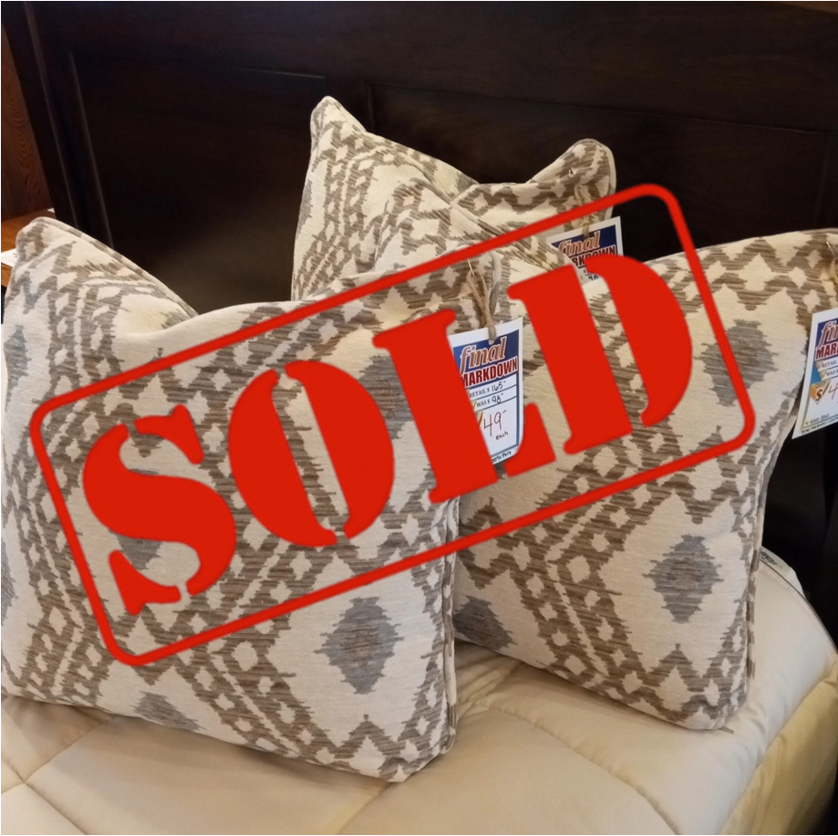 SOLD: Luxury Down Throw Pillows (King Hickory)