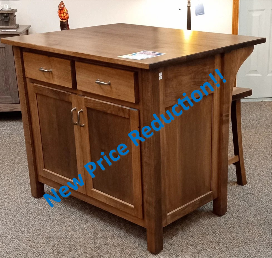 CLEARANCE Kitchen Island with 2 Stools (Charmworks) Our Country Hearts