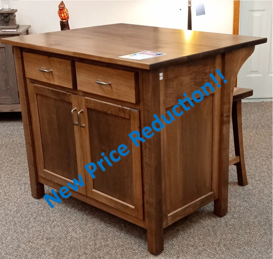 CLEARANCE: Kitchen Island with 2 Stools (Charmworks)
