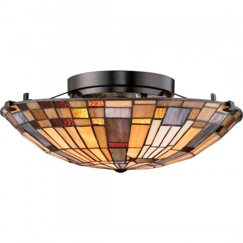 Inglenook Round Flush Ceiling Light (Quoizel #TFIK1617VA)