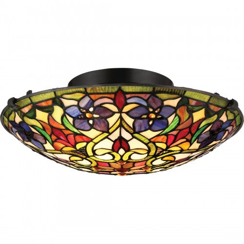 Violets Flush Mount Ceiling Light (Quoizel #TFVT1617VB)