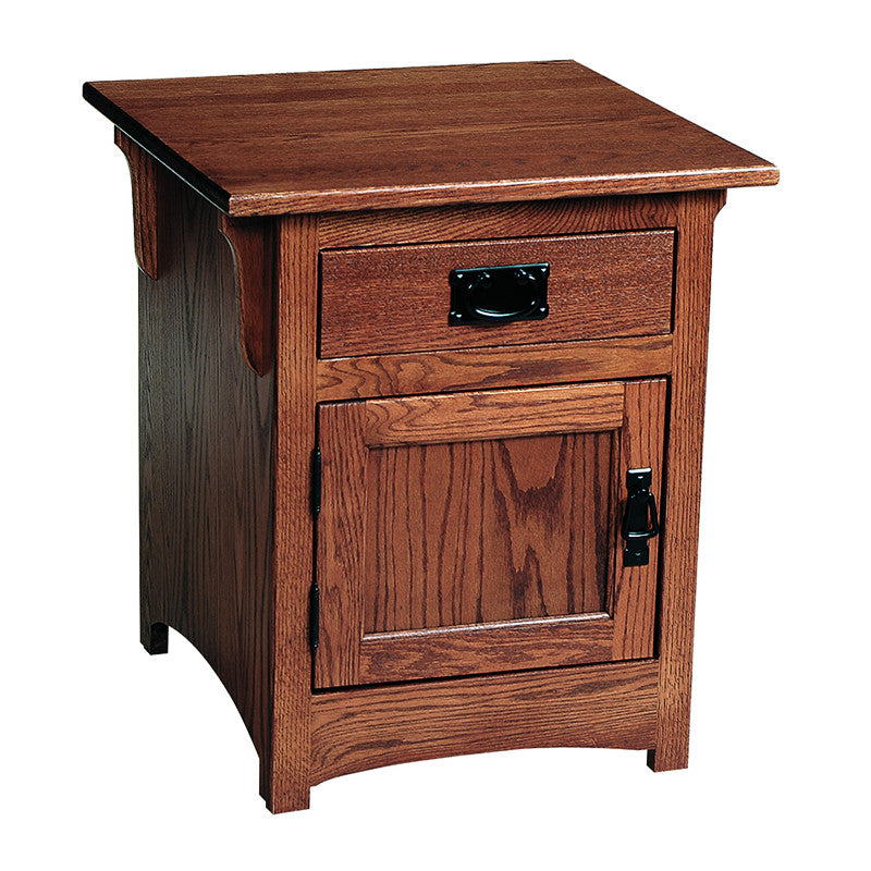 Mission Cabinet End Table with Door & Drawer (V16 #102)
