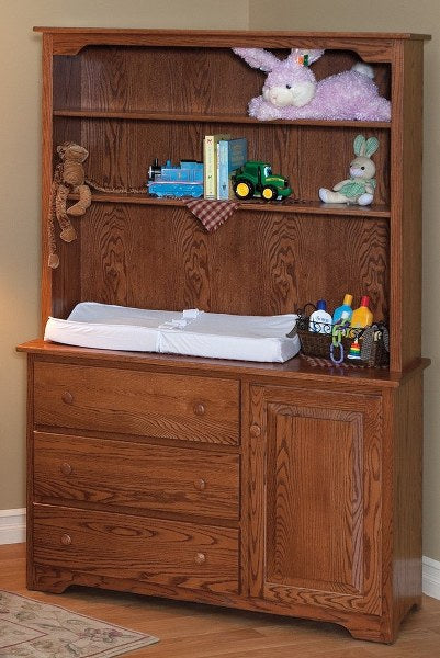 brown dresser with hutch Zaine Brown Cherry Dark Wood Dresser & Hutch Set