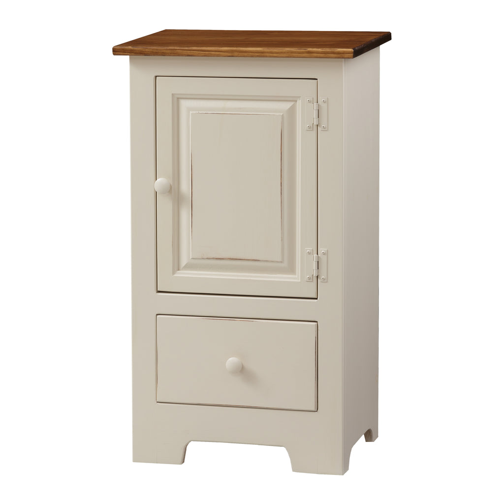 Single Hall Cabinet with Wood (IE #125W)