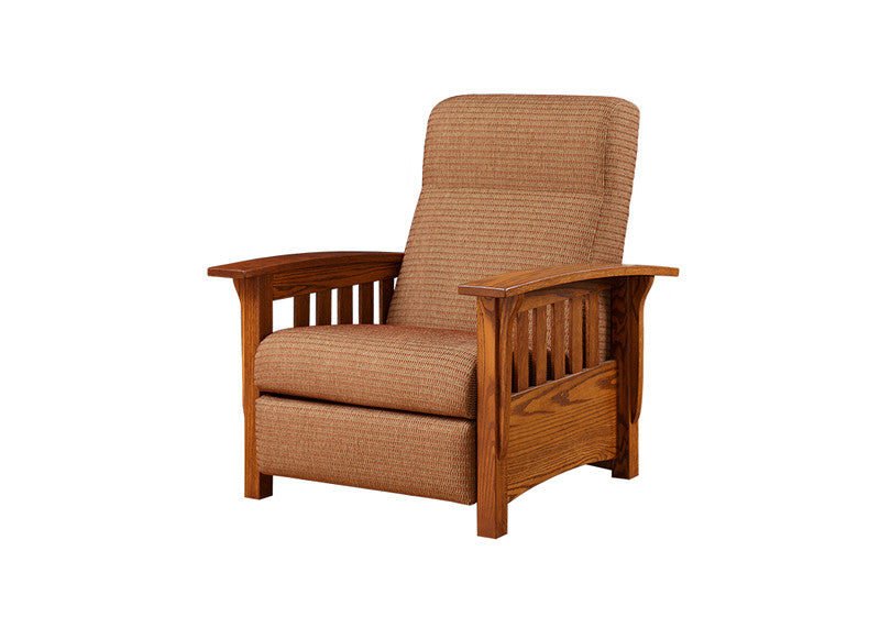 Mission Reclining Chair in Fabric with Wide Slats (Elmwood #161)