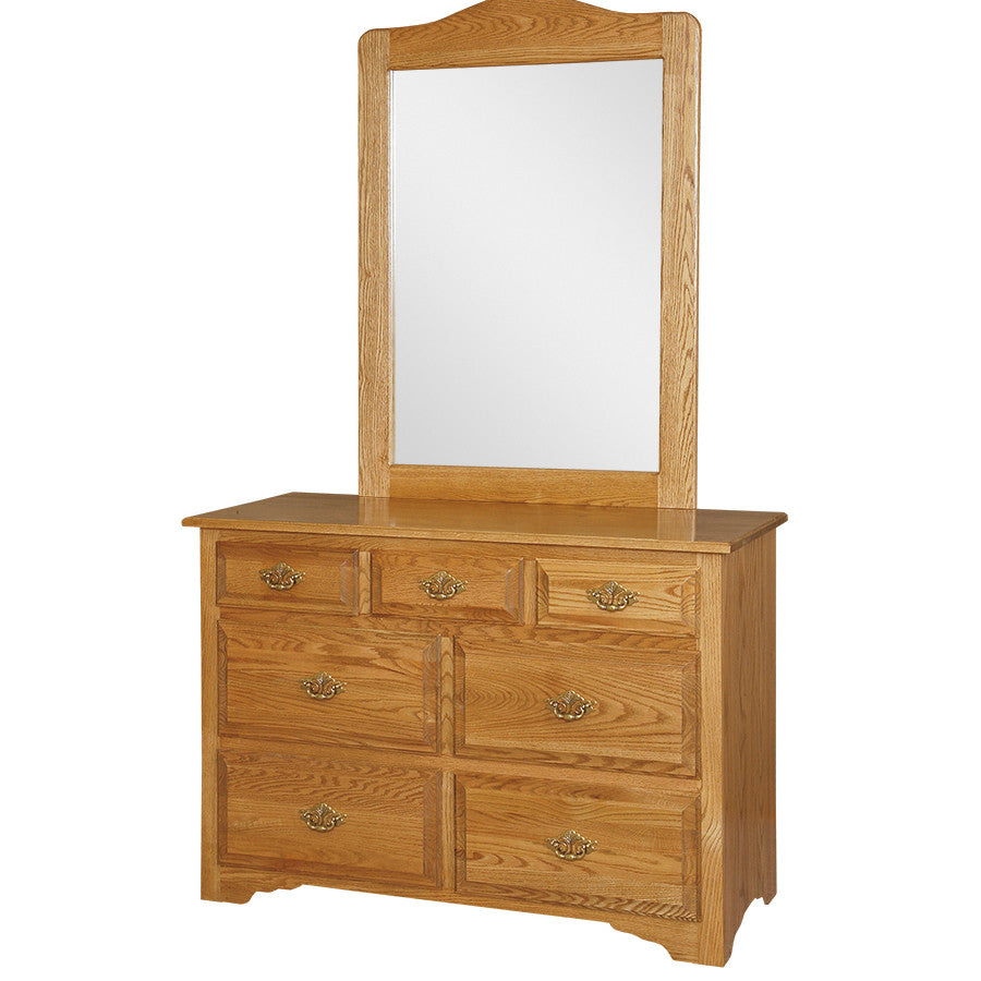 Traditional Eden-Style Single Dresser with Mirror (OCH #4-E + #7)