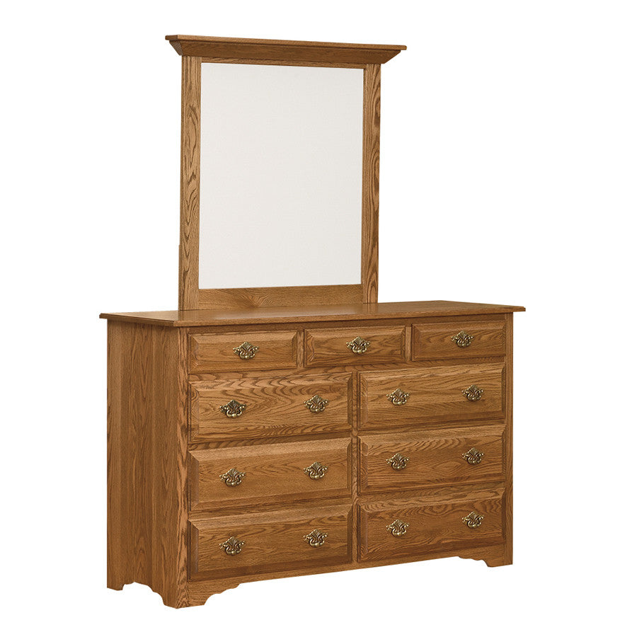 Traditional Eden-Style Mule Chest Dresser with Mirror (OCH #301-E + #197)