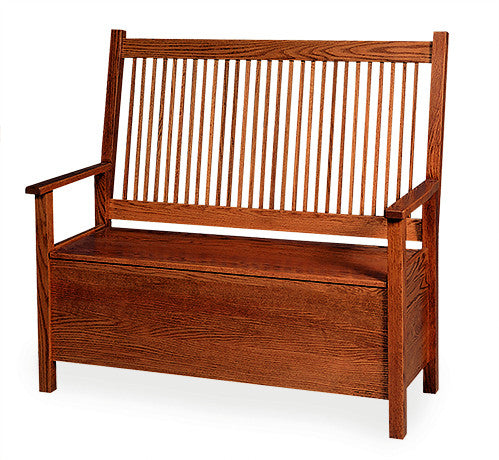 Mission Deacon's Bench with Storage (Elmwood #32)