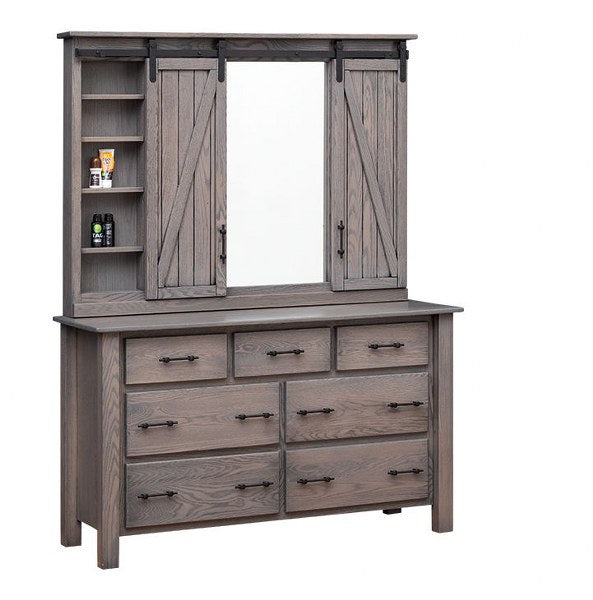 CLEARANCE: Cabinet with Fabric Panels (Zimmerman) - Our Country Hearts