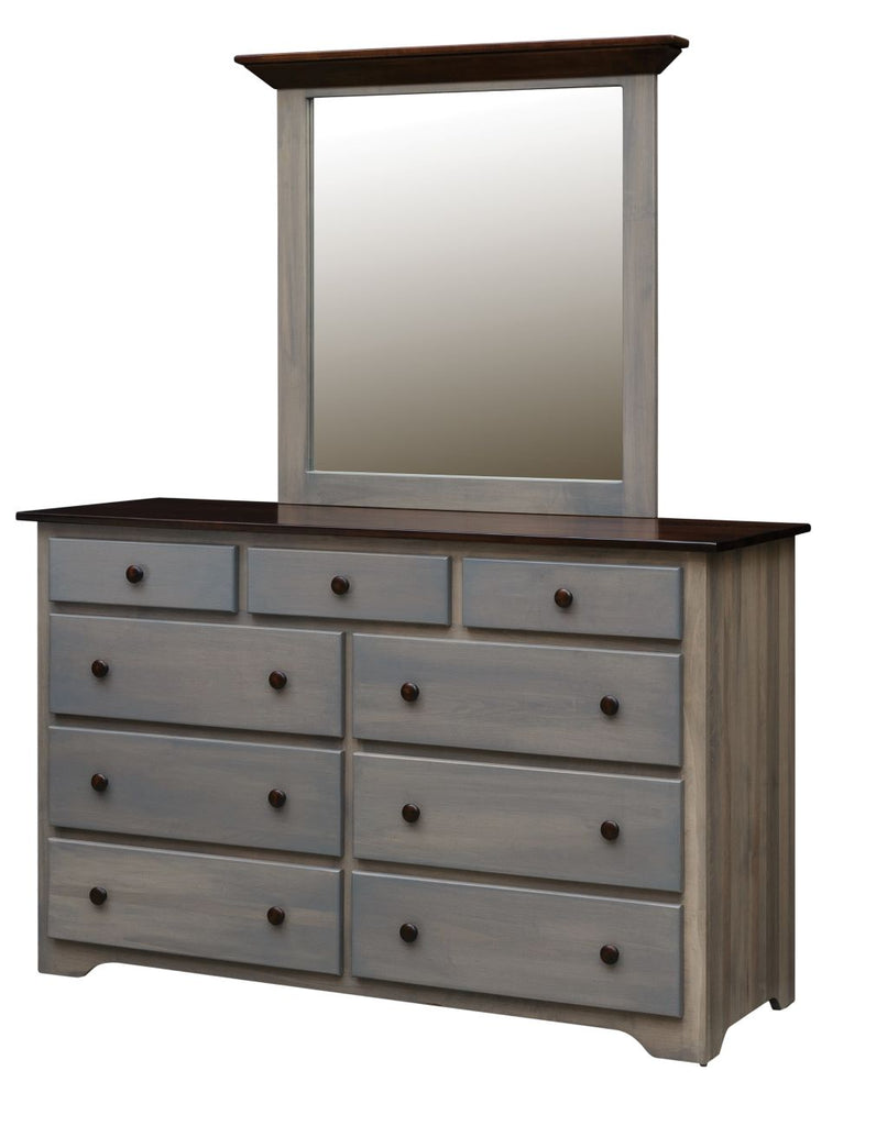 Shaker Mule Chest Dresser with Mirror (OCH #301SH + #197)