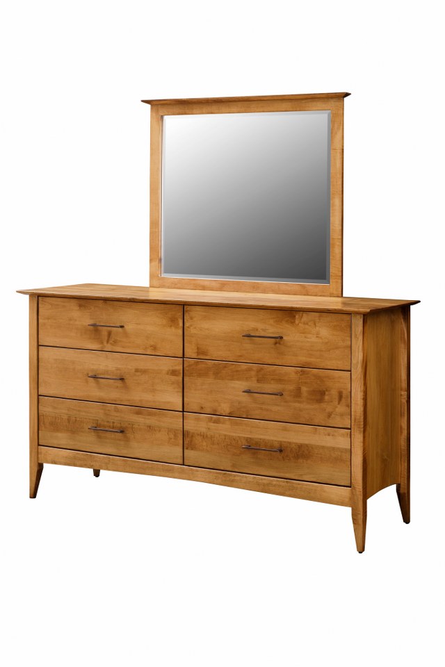 Simplicity 6 Drawer Dresser w/Mirror (V16 #461 & #465)
