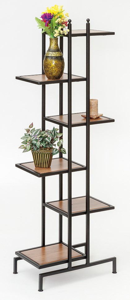 6-Tier Offset Bookcase (Wrought Iron #MH626)