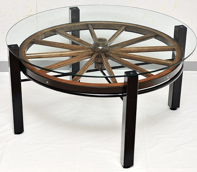 Wagon Wheel Coffee Table (Wrought Iron #MH700)