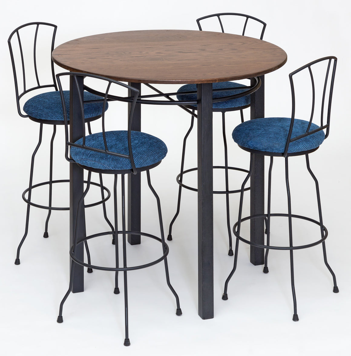Bar Table & Chairs (Wrought Iron #MH725 & #MH726)