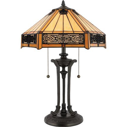 Indus Tiffany Table Lamp (Quoizel # TF6669VB)