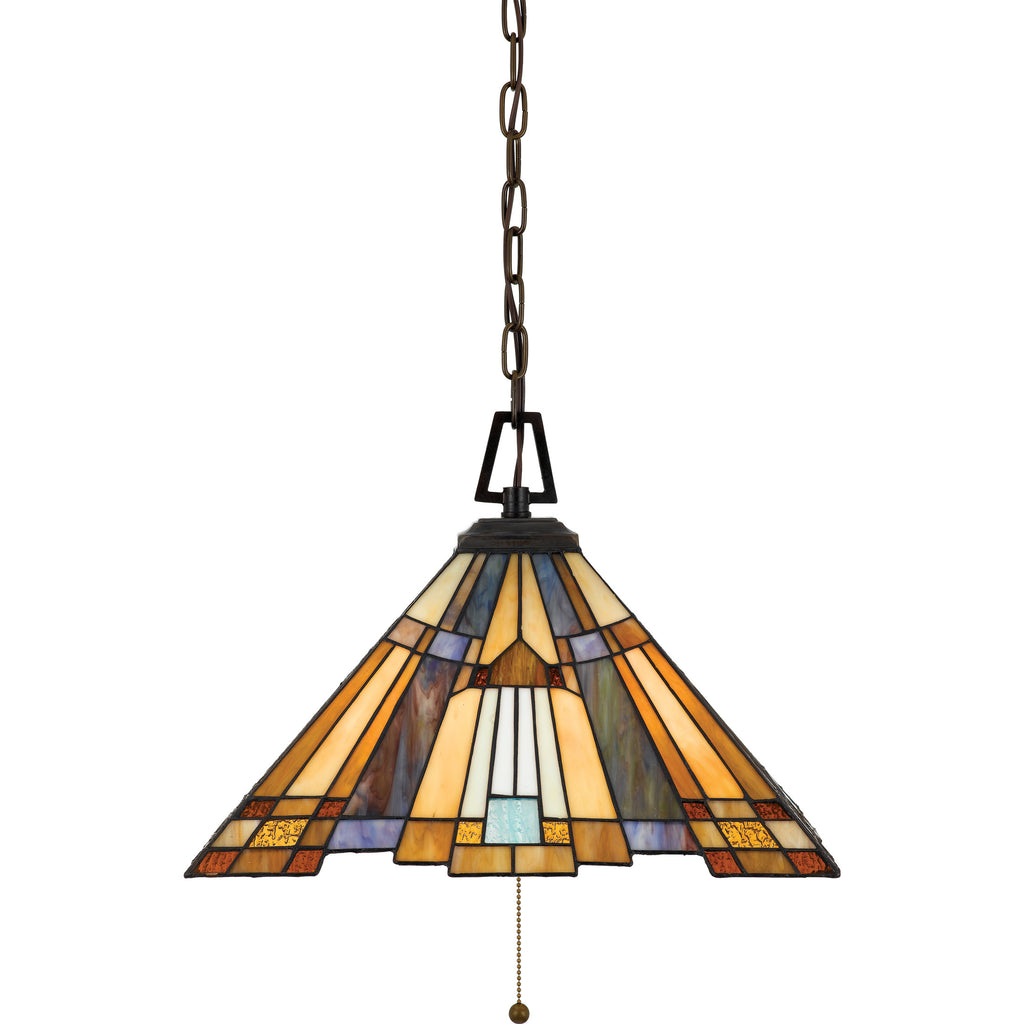 Inglenook Tiffany Pendant Ceiling Lamp (Quoizel TFIK1817VA)