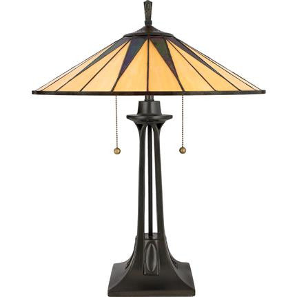 Gotham Tiffany Table Lamp (Quoizel #TF6668VB)