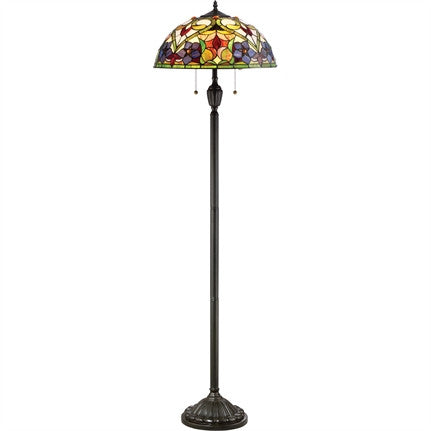 Violets Tiffany Floor Lamp (Quoizel # TFVT9362VB)